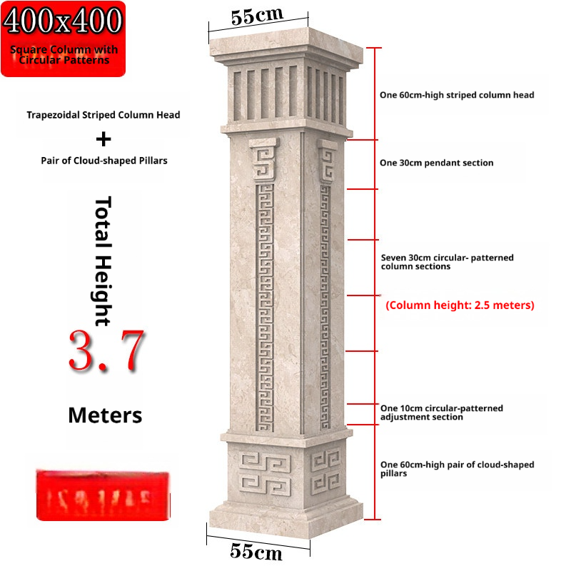High-Strength ABS Roman Column Mold, Pressure Resistant for Precise ...