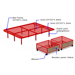 <strong>Hotel</strong> Furniture Queen Bed Frame Full King Double Size Bed Base Bedroom Bed Sets Motel Metal <strong>Bedframe</strong> - Product Image 5