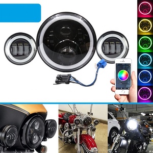 Yeux d'ange 6000K Faisceau Télécommande Bluetooth pour Le <span class=keywords><strong>Cowboy</strong></span> de Jeep de 7 pouces LED RVB Phare - Product Image 3