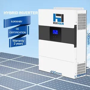 Moteur synchrone à aimant Permanent hybride solaire à fréquence haute performance onduleur solaire 8KW 48v onduleur de fréquence solaire