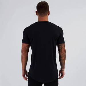Camiseta muscular de manga corta para hombre, camisa básica sólida de secado rápido para entrenamiento, con servicio de impresión personalizado superflexible, moda de verano - Product Image 3