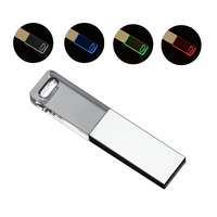 Nouvelle clé USB 2.0 et 3.0 promotionnelle, mince, en acrylique et métal, avec logo LED, garantie 1 an, conservation des données plus de 10 ans