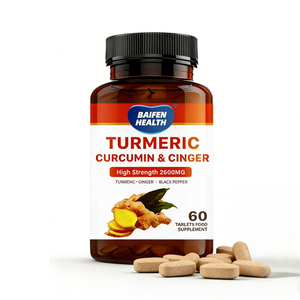 Complejo de Cúrcuma y Curcumina OEM, 60 Tabletas de 2600 mg con Suplemento Herbal de Pimienta Negra - Product Image 1