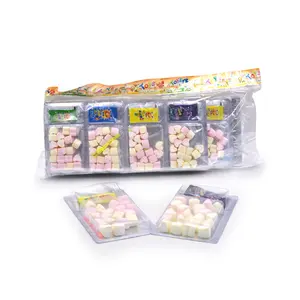 Halal Zoete Mini Hartvormige Marshmallow Met Fruitige Gearomatiseerde Popping Candy