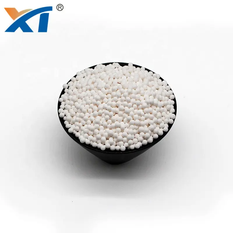 Adsorpsi tinggi penyerap desiccant gamma aktif bola alumina 3-5mm untuk arsenik Penghapusan