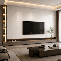 Lámina de PVC con Efecto Mármol Blanco, Resistente al Agua, Panel de Pared Comercial para Hoteles, WYRAX