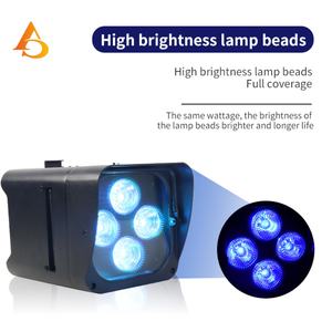 Iluminación de Escenario, Foco LED de Batería 4x18w, RGBWA UV 6en1, Luces Inalámbricas de Batería - Product Image 2