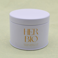 Vente en gros de boîtes à thé de luxe blanches personnalisées, boîtes à café hermétiques, boîte ronde en métal vide pour thé, épices, Matcha