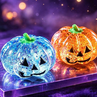 Best-seller transfrontalier : Jouet Squishy en caoutchouc en forme de citrouille d'Halloween, motifs fantômes scintillants en forme de guimauve, à rebond lent, pour jeunes