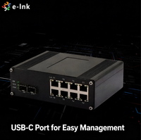 Commutateur géré industriel robuste 8 ports 2.5G 2 ports multi-réglages SFP+ IP40 Métal Gestion USB-C
