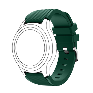 Bracelet de montre en Silicone souple pour hommes, bracelet de rechange de 22mm pour <span class=keywords><strong>Samsung</strong></span> Galaxy Watch <span class=keywords><strong>46mm</strong></span> <span class=keywords><strong>Gear</strong></span> <span class=keywords><strong>S3</strong></span> Frontier/<span class=keywords><strong>Classic</strong></span> Smart Watch - Product Image 1