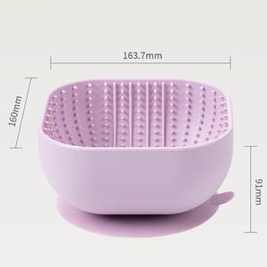 Gamelle carrée pour chien à ventouse, en silicone antidérapant, pour alimentation lente, exercice et entraînement, gamelle d'enrichissement profond - Product Image 5