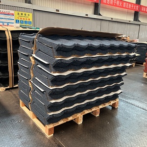 Tejas con recubrimiento de piedra, tejas de techo de colores, tejas de acero con recubrimiento de Al-Zn—aislantes del calor, resistentes a impactos y sísmicas - Product Image 2