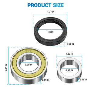 Kit de 2 roulements de direction arrière <span class=keywords><strong>Alex</strong></span> et joints d'huile pour voiturette de golf électrique Club Car DS/Precedent 1986-2014 1011291 1014207 1013794 - Product Image 5