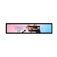Afficheur numérique LCD étiré mural intérieur de 37,7 pouces avec animation publicitaire et télécommande pour centres commerciaux et métros