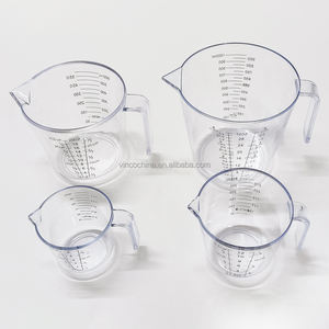 Ensemble de 4 tasses à mesurer en plastique empilables de <span class=keywords><strong>150</strong></span>/300/600/1000 <span class=keywords><strong>ml</strong></span> pour l'huile, le vinaigre et la farine - Product Image 5
