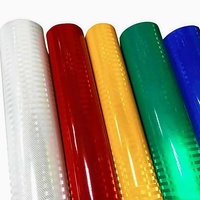 Rouleau de vinyle acrylique auto-adhésif micro-prismatique haute intensité (1,24 m x 45,7 m) pour les panneaux routiers réfléchissants et la signalisation de sécurité