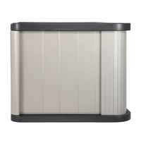 Armario y Gabinete de Almacenamiento para Exteriores de Plástico HDPE TOPPLA THL-S2-T230828, Resistente al Fuego, Color Gris, Garantía de 5 Años