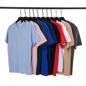 T-shirt personnalisé pour homme <span class=keywords><strong>Gelan</strong></span>, de haute qualité, en tissu lourd 220 g/m², tricoté, imprimé, uni, formel, grande taille - Product Image 1