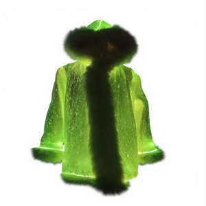 Sweat à capuche unisexe ECODI à fermeture éclair avec éclairage LED à 7 couleurs en fibre optique pour les performances musicales en boîte de nuit - Product Image 6