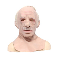 Masque de tête de vieil homme aux cheveux jaunes pour Halloween, masque en latex drôle et effrayant pour cosplay, CH-E018 Factory