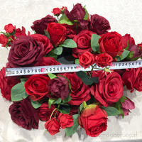 Guirlande de roses artificielles décoratives pour centre de table, mariage, Noël, remise de diplôme, boule en mousse, couleurs personnalisables