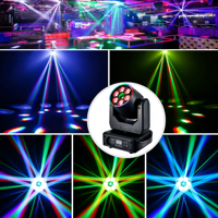 Nouvelle Arrivée 2026 : Projecteur Lyre Mobile 6*15W RGBW avec Laser LED Effet BEE EYE pour Scène, Fête, Mariage et Éclairage DJ