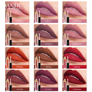 Gloss à lèvres liquide mat pour <span class=keywords><strong>femme</strong></span>, rouge à lèvres longue tenue, résistant à l'eau et à séchage rapide, marque privée - Product Image 3