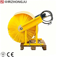 Balayeuse rotative hydraulique pour excavatrice, contrôle de la poussière, garantie 1 an avec moteur, pompe et composants essentiels du roulement