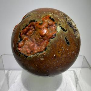 ทรงกลมเพรฮไนต์สีแดงธรรมชาติ คุณภาพสูง คริสตัลบำบัดสำหรับการทำเรอิกิ การทำสมาธิ ตกแต่งบ้าน และสะสมคริสตัล - Product Image 3