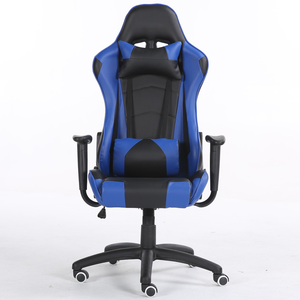 <span class=keywords><strong>Chaise</strong></span> de bureau inclinable 2D fonctionnelle à roulettes en cuir bleu, idéale pour le gaming, avec logo personnalisé, vente en gros à prix abordable - Product Image 2