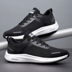 Zapatos Deportivos de Malla Resistentes con Cordones, Punta Redonda, Entresuela Transpirable de EVA, Suela de Goma, para Todas las Temporadas, Color Gris con Detalles en Verde Neón - Product Image 3