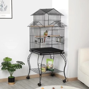 Toptan kuş kafesi papağan küçük büyük hayvan kafesi büyük kuşlar için büyük Metal fantezi kafesleri papağan Lovebird