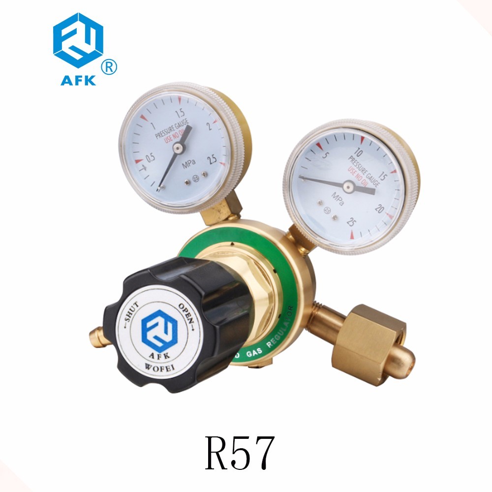Brass Single stage StandardlGas Pressure Regulator Valve With Two Gauges