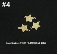 2025 Offre Spéciale 14k or rempli Double trous lune étoile fleur Zircon pendentifs connecteur breloques pour la fabrication de bijoux