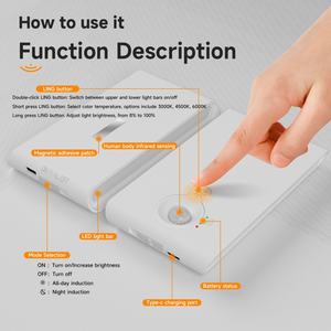 Luz Inteligente con Sensor de Movimiento, Ideal para Escaleras, Pasillos, Dormitorios, Armarios, Luz Magnética, Sin Necesidad de Cableado - Product Image 6