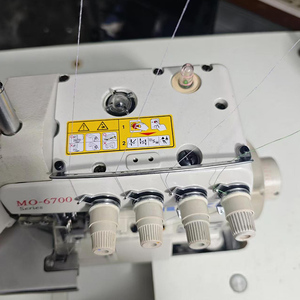 Machine à coudre surjeteuse domestique d'occasion -6704s, simple aiguille, haute vitesse, commande informatisée, plate, 4 fils - Product Image 2
