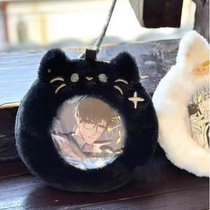 OEM Lovely Kpop Plush Photocard mangas colgante Animal de dibujos animados en forma de felpa Tarjetero con felpa súper suave PP algodón relleno - Product Image 4