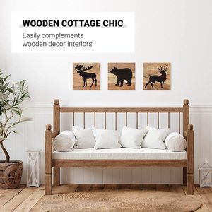 Décor de cabine en <span class=keywords><strong>bois</strong></span> véritable ours <span class=keywords><strong>bois</strong></span> rustique mur photos thème Animal peint décoration murale en <span class=keywords><strong>bois</strong></span> - Product Image 3