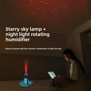 Starry Sky Projection <b>Humidifier</b> – Top Shaking Head Desktop Car <b>Humidifier</b>, Creative USB Spray Hydration Machine – Mini Portable - Product Image 2