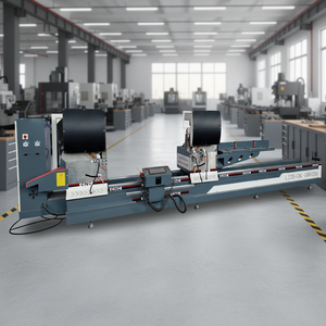 Machine à scier CNC à double tête pour la fabrication de fenêtres et de portes en PVC, destinée à la transformation de l'aluminium et du PVC. - Product Image 1