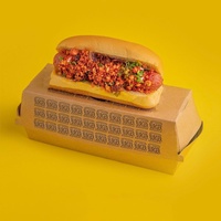Boîtes en papier personnalisées écologiques en matériaux recyclés pour hamburgers, frites, ailes de poulet frites, snacks à emporter, emballage de restauration rapide