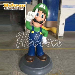 Escultura Personalizada de <span class=keywords><strong>Mario</strong></span> Bros en Fibra de Vidrio, Figura de Dibujos Animados, Estatua de Resina de <span class=keywords><strong>Mario</strong></span> y Luigi - Product Image 3