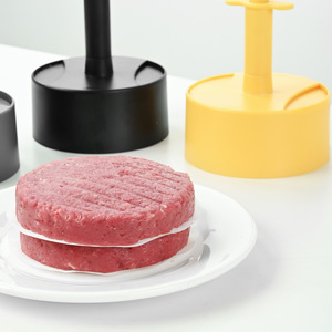 Alat dapur rumah tipe tekan bulat, alat dapur rumah antilengket Manual plastik ABS untuk pembuat daging Hamburger BBQ - Product Image 3