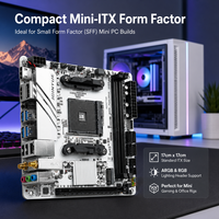 JGINYUE B450I-PLUS ARGB AM4 Motherboard DDR4 32GB 2xM.2 NVMe 4xSATA3.0 2.5G LAN Triple Video Output Mini ITX Gaming Mainboard