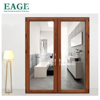 Nouvelle conception, porte en verre pivotante à 180 degrés entièrement ouverte en alliage d'aluminium, double vitrage trempé, sécurité, taille personnalisée, marque allemande