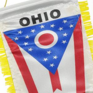 Custom Logo Hanging Ohio Pennant <b>Flag</b> for Car Rearview Mirror and Home Decoration - Product Image 6