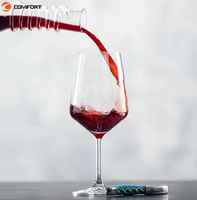 Verres à vin Gobelets à vin En plastique Sûr Tasse en verre Gobelet Rouge De Luxe Personnalisé PS Cadeaux Rond Logo Personnalisé Impression 1pcs 680ml