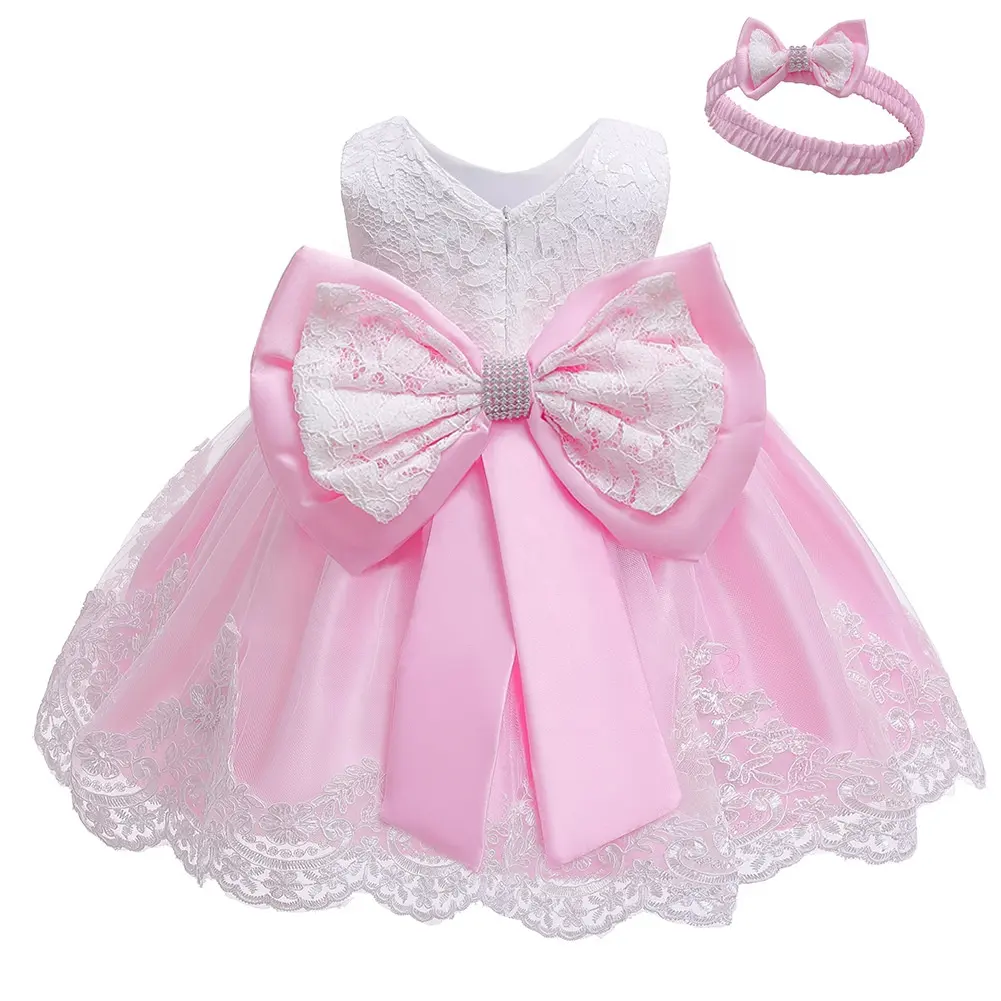 Summer Baby Girl Clothes Ball Gown Princess Dress 0-6 years Infant Formal Birthday Baptism Party Kids Flower Girl Dresses