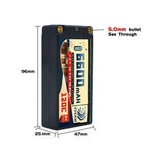 VSVAW 2S 7.4V 6600毫安时脂肪电池120C，带T/XT60/EC5插头遥控电池，用于遥控汽车卡车重重车赛车爱好零件 - Product Image 5